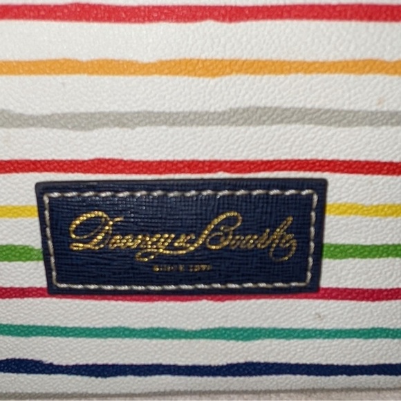 DOONEY AND BOURKE Multi WaterColor Stripes Small Tote with Style # BMSTR2921 - Picture 7 of 7